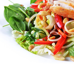 salad of fried chicken