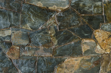 background of slate stone wall surface