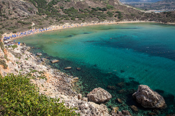 Beach Ghajn Tuffieha in Malta