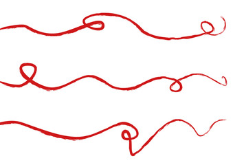 rote Linien in Stempel-Optik