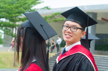 Asian university graduate