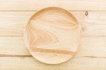 Empty wooden plate.