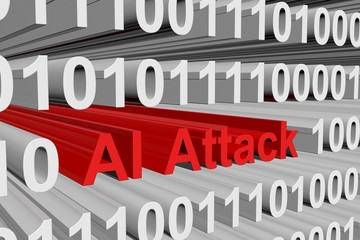 the threat of attacks of artificial intelligence is presented in the form of binary code