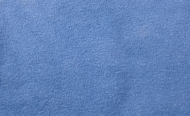 Blue Woolen Fabric Texture in Horizontal Background