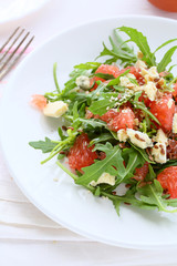 salad with grapefruits and Roquefort