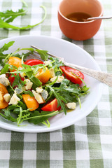 salad with red and yellow tomatoes