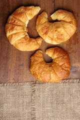 croissant bakery   top view