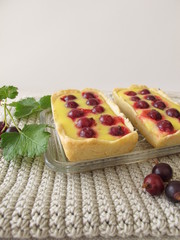 Tartelettes Kuchen mit Jostabeeren