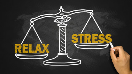 relax and stress concept