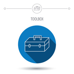 Toolbox icon. Repair instruments sign.