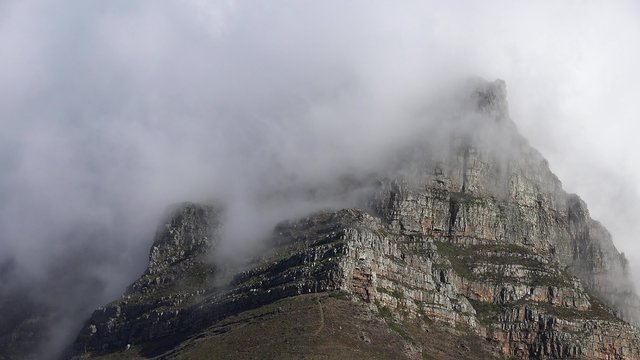 Clouds above the Table Mountain (Cape Town)