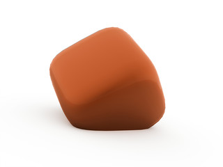 Orange cubes icon concept rendered on white