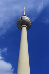 The TV Tower located on the Alexanderplatz in Berlin, Germany 
