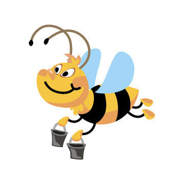 cartoon vector bee