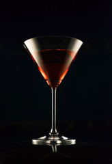 Wineglass with the red wine