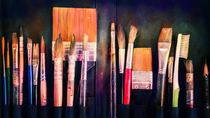 Naklejka premium Watercolor paintbrush