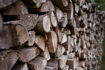 Gehacktes holz