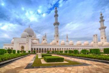Sheikh Zayed Grand Mosque in Abu Dhabi, the capital city of UAE