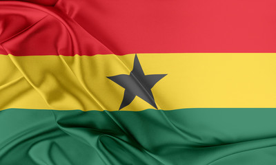 Ghana Flag. 