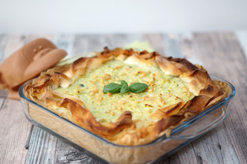 Sformato di riso in pasta fillo