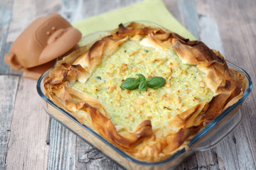 Sformato di riso in pasta fillo