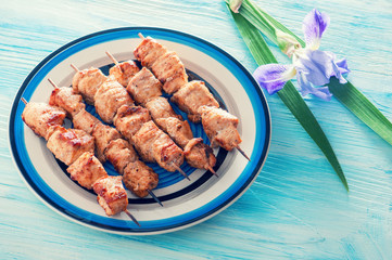Chicken on skewers