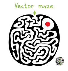 Black vector maze