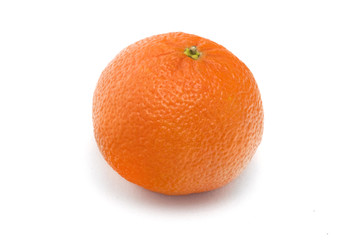 Orange with shadow isolated on white background. Close Up Orange Template.
