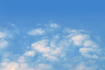 Blue sky with clouds. Beautiful blue heaven. Sky desktop background