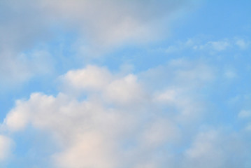 Blue sky with clouds. Beautiful blue heaven. Sky desktop background