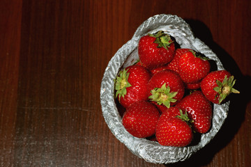 Strawberry close-up bowl