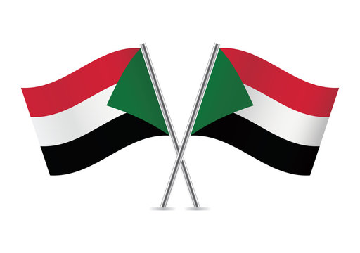 Sudan flags. Vector illustration.