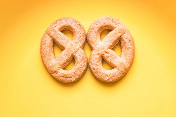 A Sweet Butter Cookie on the plastic plate for background