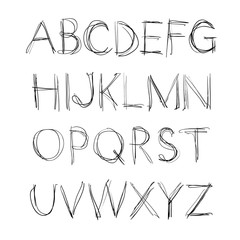 Hand drawn alphabet