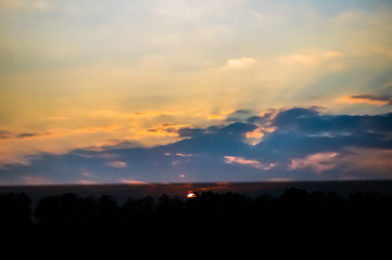 Sunset view in Czech Republic
