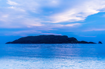Naklejka na ściany i meble Sunset view on Sveti Nikola island