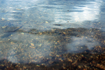 water texture sunset