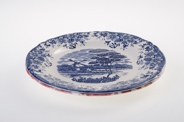 plates on the white background