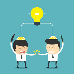 Spark idea. Concept of businessman