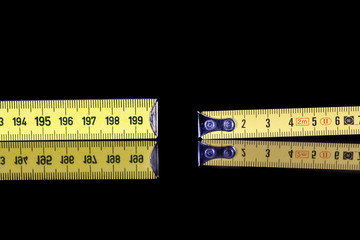 Yardstick and meter roll