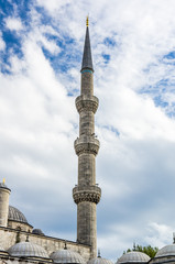 View on minarets of Blue Mosque in Istanbul