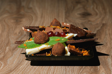 mint chocolate bars nuts peel