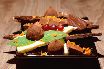 mint chocolate bars nuts peel