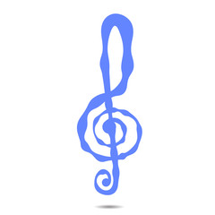 Obraz premium violin key sign vector music symbol black