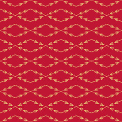 Vector  red seamless pattern. Stylish texture. Endless floral simple background. Diagonal branches with berries
