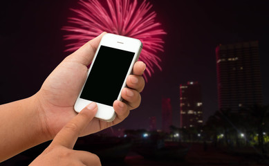 Men with smartphone.