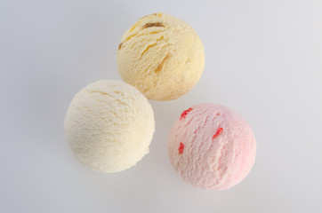 ice cream scoop. ice cream on the background.
