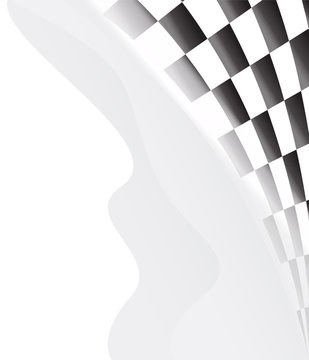 race background checkered flag wave design