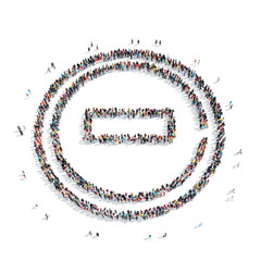 people in the shape of a road sign.