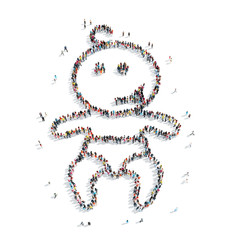 people in the shape of a child